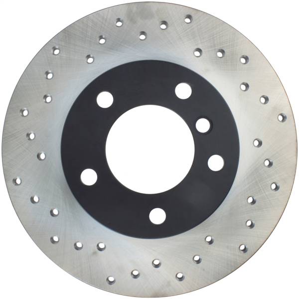 StopTech - StopTech Sport Cross Drilled Brake Rotor; Front Right