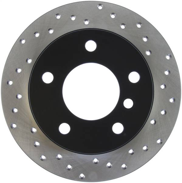 StopTech - StopTech Sport Cross Drilled Brake Rotor; Rear Left