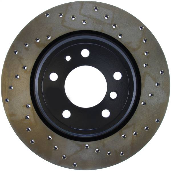 StopTech - StopTech Sport Cross Drilled Brake Rotor; Rear Left