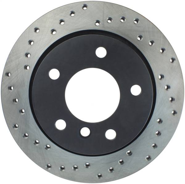 StopTech - StopTech Sport Cross Drilled Brake Rotor; Rear Right