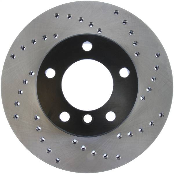 StopTech - StopTech Sport Cross Drilled Brake Rotor; Front Left