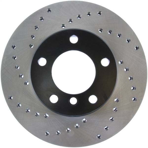 StopTech - StopTech Sport Cross Drilled Brake Rotor; Front Right