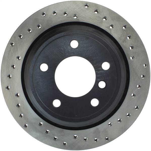 StopTech - StopTech Sport Cross Drilled Brake Rotor; Rear Left