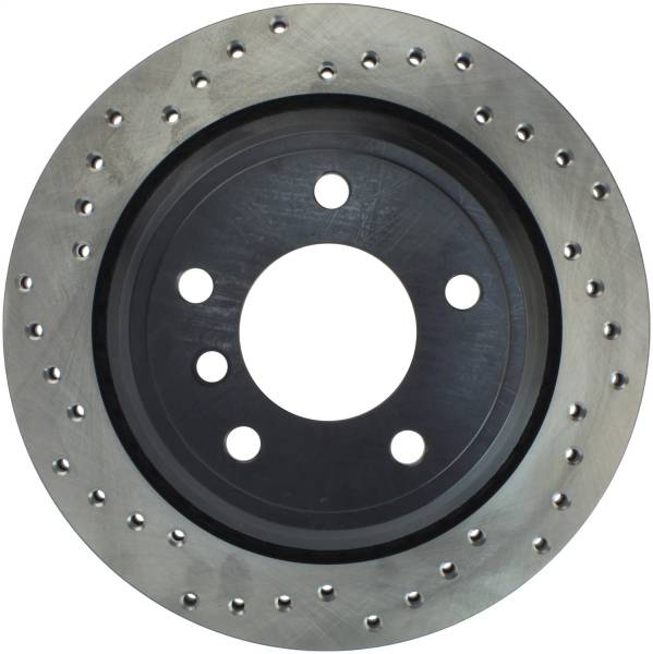 StopTech - StopTech Sport Cross Drilled Brake Rotor; Rear Right