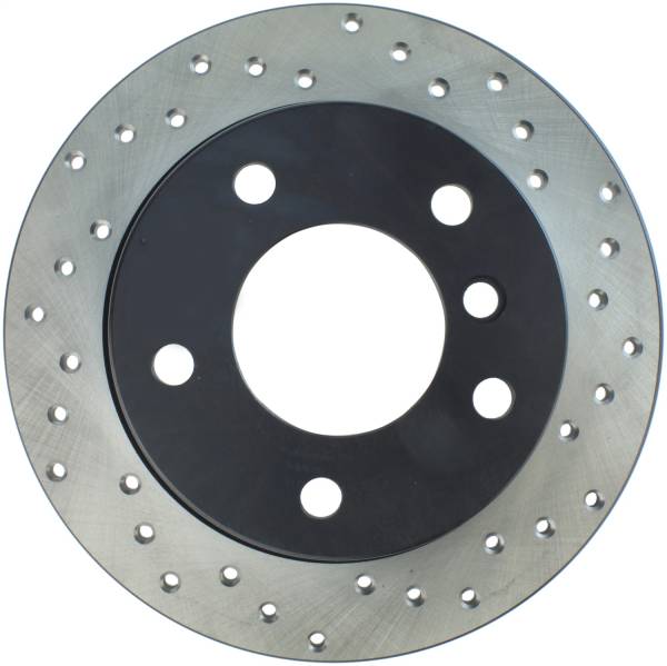 StopTech - StopTech Sport Cross Drilled Brake Rotor; Rear Left