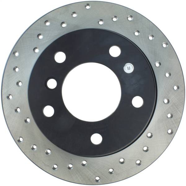 StopTech - StopTech Sport Cross Drilled Brake Rotor; Rear Right