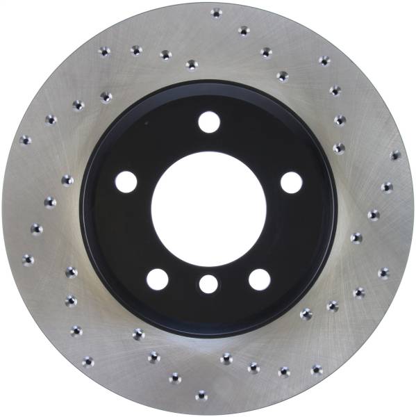 StopTech - StopTech Sport Cross Drilled Brake Rotor; Front Left