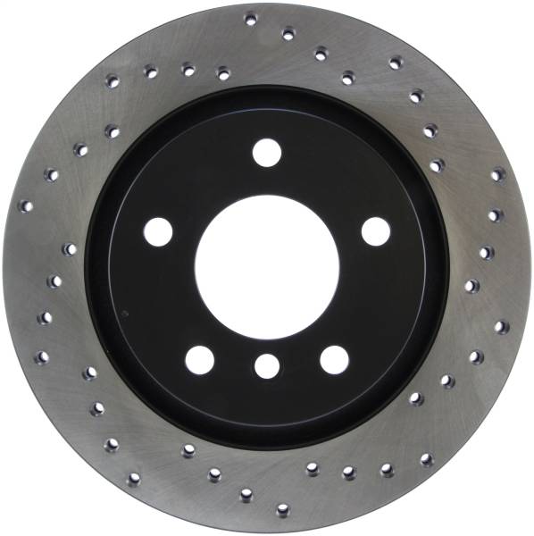 StopTech - StopTech Sport Cross Drilled Brake Rotor; Rear Left