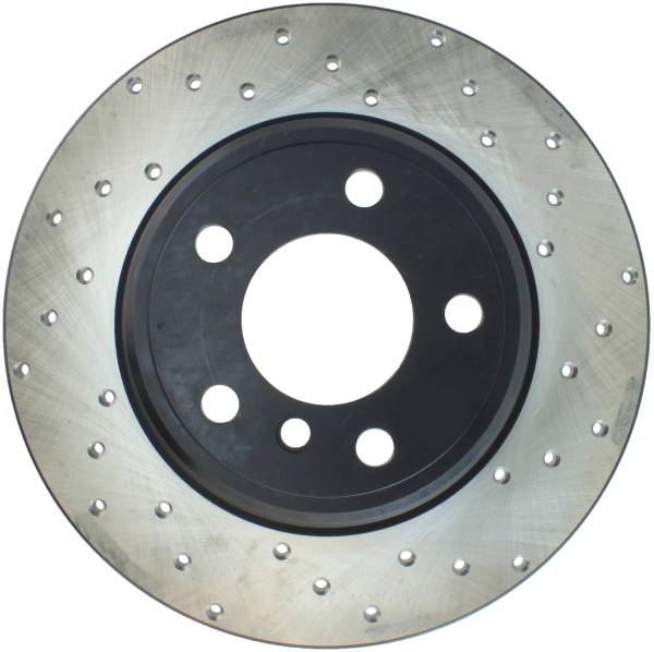 StopTech - StopTech Sport Cross Drilled Brake Rotor; Rear Left