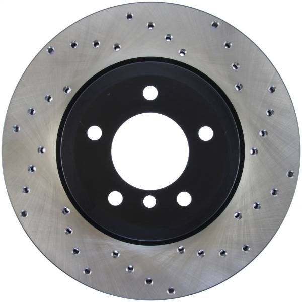 StopTech - StopTech Sport Cross Drilled Brake Rotor; Front Left