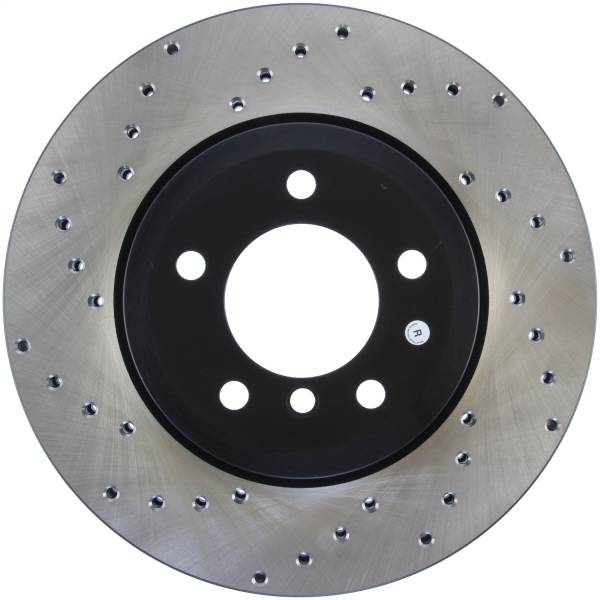 StopTech - StopTech Sport Cross Drilled Brake Rotor; Front Right