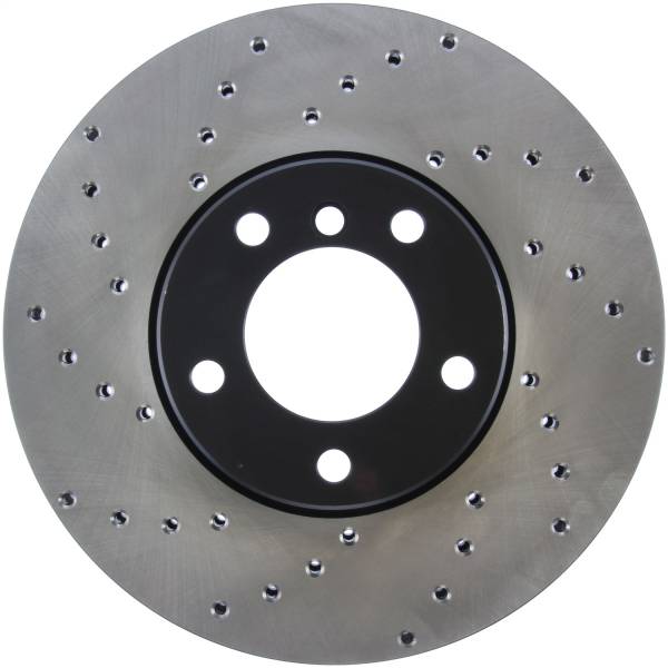 StopTech - StopTech Sport Cross Drilled Brake Rotor; Front Right