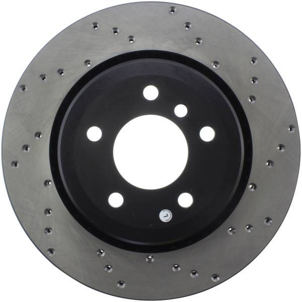 StopTech - StopTech Sport Cross Drilled Brake Rotor; Rear Left