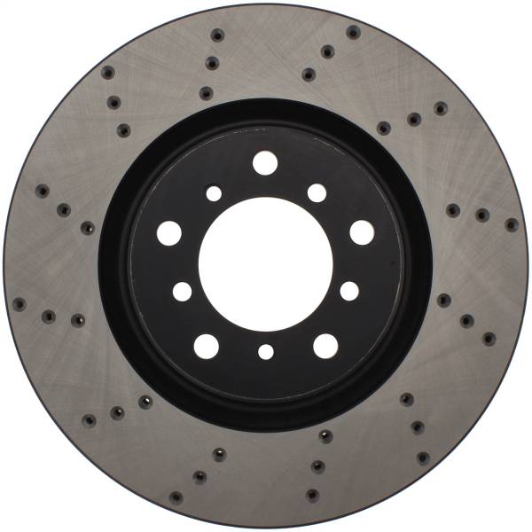 StopTech - StopTech Sport Cross Drilled Brake Rotor; Front Right