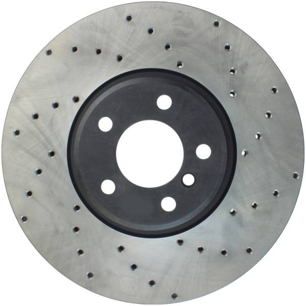 StopTech - StopTech Sport Cross Drilled Brake Rotor; Front Left