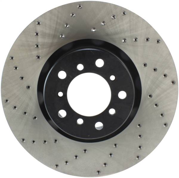 StopTech - StopTech Sport Cross Drilled Brake Rotor; Front Right