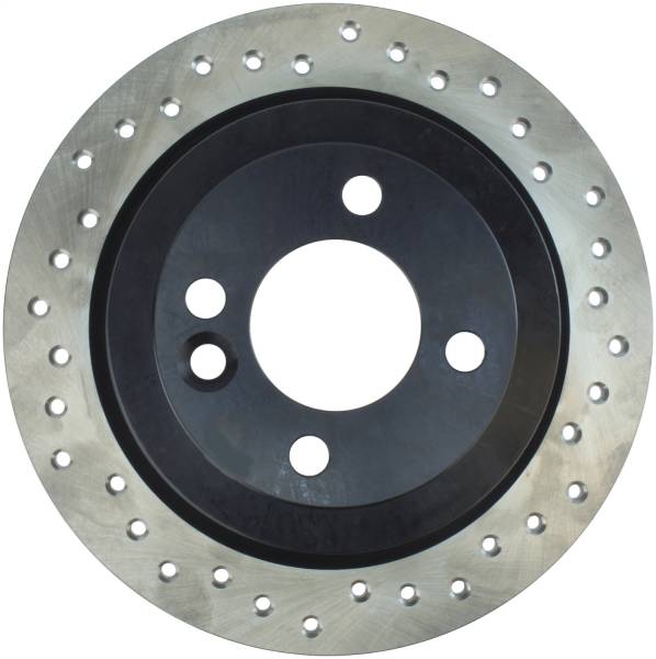 StopTech - StopTech Sport Cross Drilled Brake Rotor; Rear Left