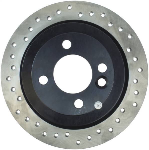 StopTech - StopTech Sport Cross Drilled Brake Rotor; Rear Right