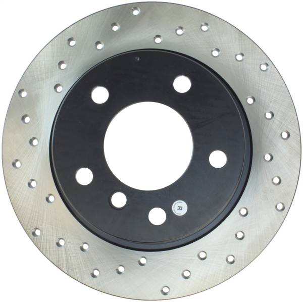 StopTech - StopTech Sport Cross Drilled Brake Rotor; Rear Right