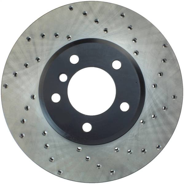 StopTech - StopTech Sport Cross Drilled Brake Rotor; Front Left