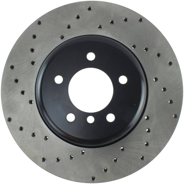 StopTech - StopTech Sport Cross Drilled Brake Rotor; Front Right