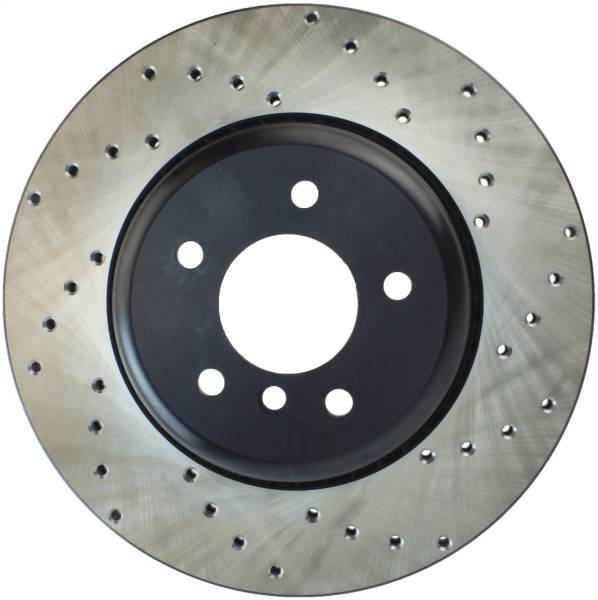 StopTech - StopTech Sport Cross Drilled Brake Rotor; Rear Left