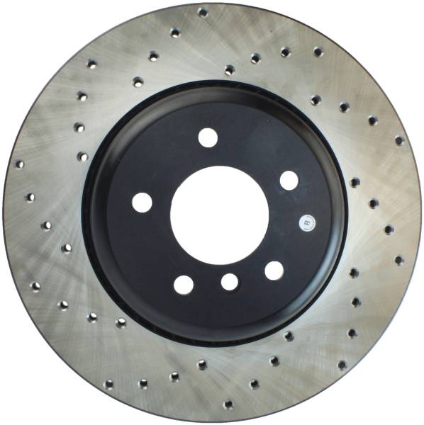 StopTech - StopTech Sport Cross Drilled Brake Rotor; Rear Right