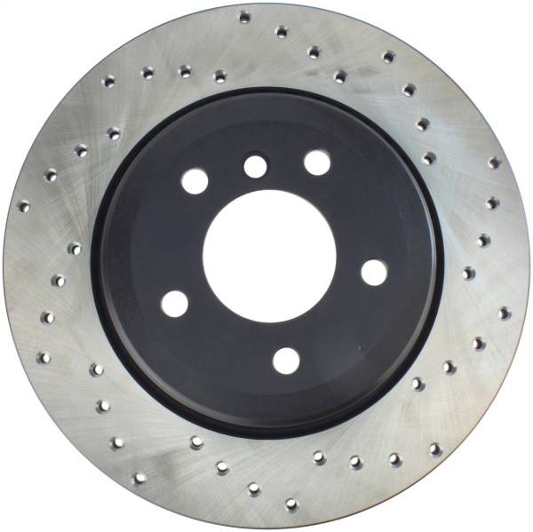 StopTech - StopTech Sport Cross Drilled Brake Rotor; Rear Left