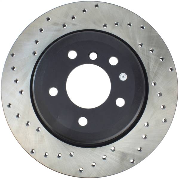 StopTech - StopTech Sport Cross Drilled Brake Rotor; Rear Right