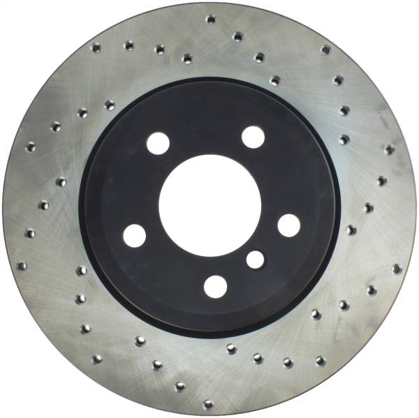 StopTech - StopTech Sport Cross Drilled Brake Rotor; Front Left