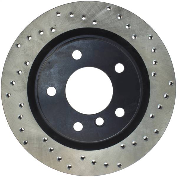 StopTech - StopTech Sport Cross Drilled Brake Rotor; Rear Left