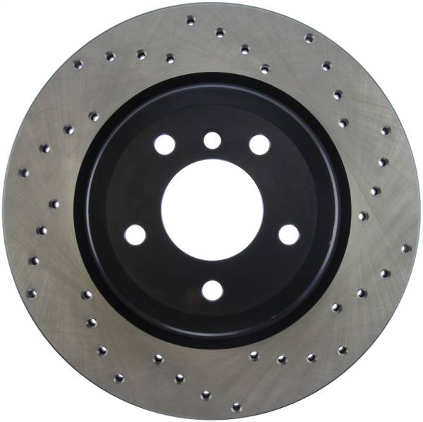 StopTech - StopTech Sport Cross Drilled Brake Rotor; Rear Left