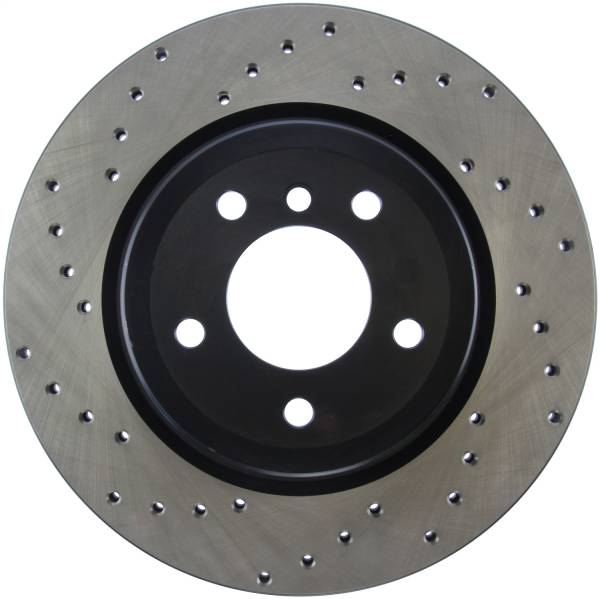 StopTech - StopTech Sport Cross Drilled Brake Rotor; Rear Right