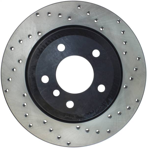 StopTech - StopTech Sport Cross Drilled Brake Rotor; Rear Left