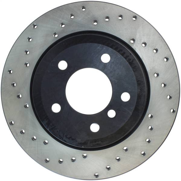 StopTech - StopTech Sport Cross Drilled Brake Rotor; Rear Right