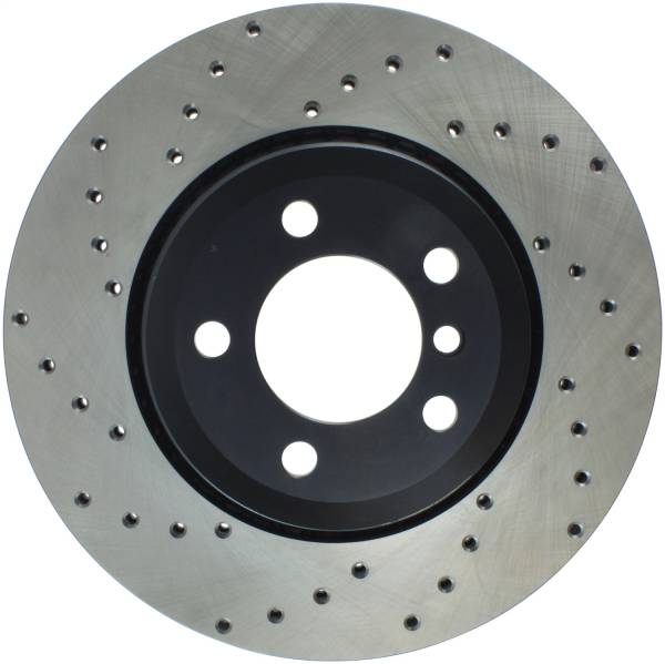 StopTech - StopTech Sport Cross Drilled Brake Rotor; Rear Right