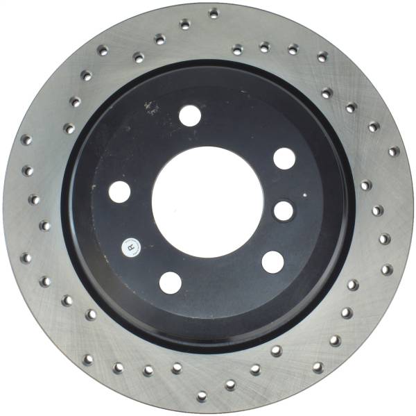 StopTech - StopTech Sport Cross Drilled Brake Rotor; Rear Right