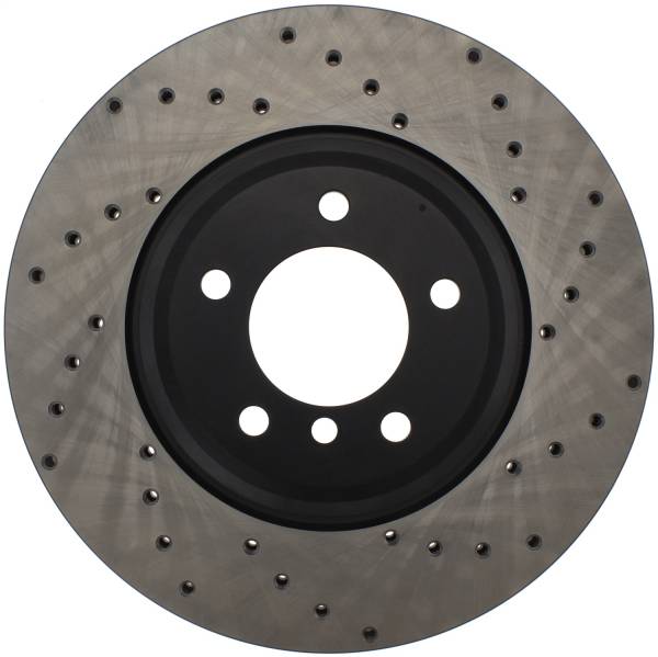 StopTech - StopTech Sport Cross Drilled Brake Rotor; Front Left