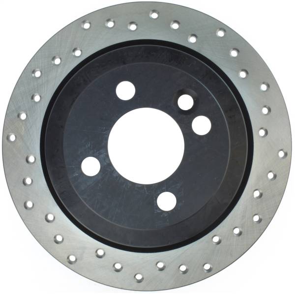 StopTech - StopTech Sport Cross Drilled Brake Rotor; Rear Left