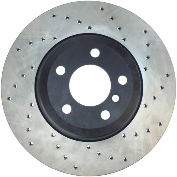 StopTech - StopTech Sport Cross Drilled Brake Rotor; Rear Left