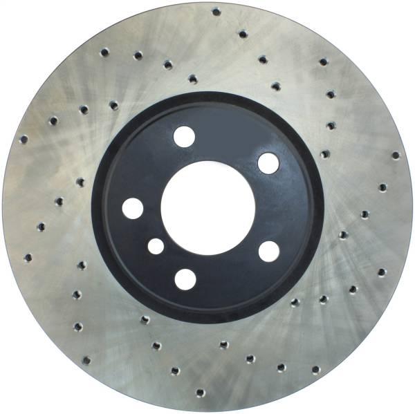 StopTech - StopTech Sport Cross Drilled Brake Rotor; Front Left