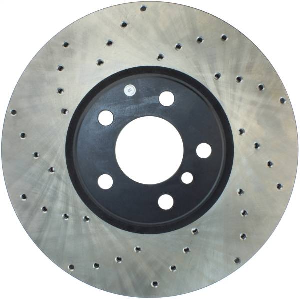 StopTech - StopTech Sport Cross Drilled Brake Rotor; Front Right