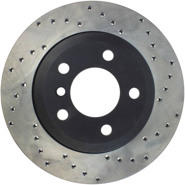 StopTech - StopTech Sport Cross Drilled Brake Rotor; Rear Left