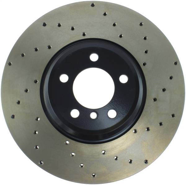 StopTech - StopTech Sport Cross Drilled Brake Rotor; Front Left