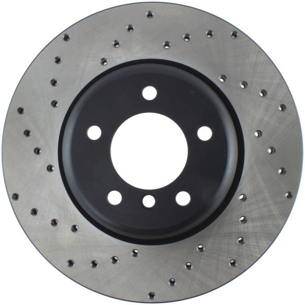 StopTech - StopTech Sport Cross Drilled Brake Rotor; Front Right