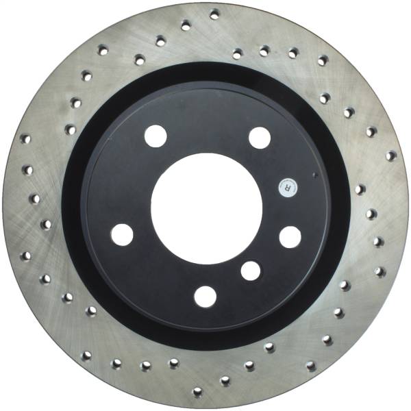 StopTech - StopTech Sport Cross Drilled Brake Rotor; Rear Right