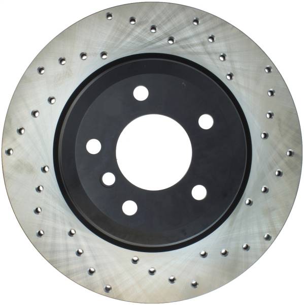 StopTech - StopTech Sport Cross Drilled Brake Rotor; Rear Left