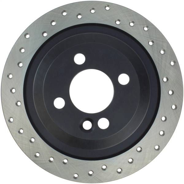 StopTech - StopTech Sport Cross Drilled Brake Rotor; Rear Right