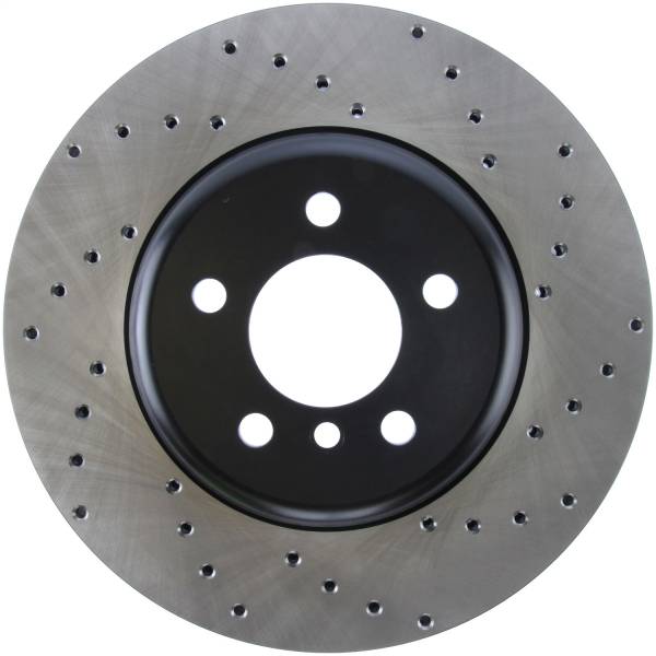 StopTech - StopTech Sport Cross Drilled Brake Rotor; Front Left