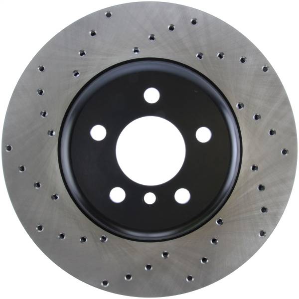 StopTech - StopTech Sport Cross Drilled Brake Rotor; Front Right